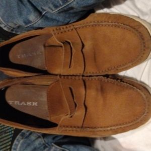 TRASK MENS SIZE 12 PENNY LOAFERS